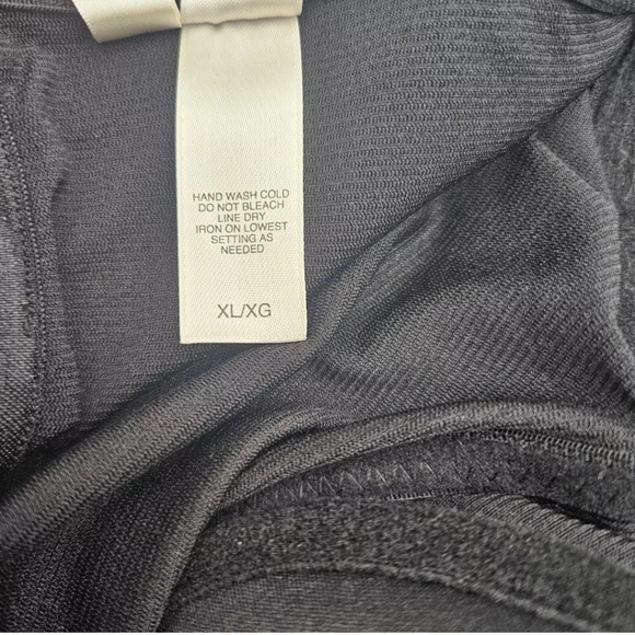 Ambrielle Black Flocked Lace Thong G String Bodysuit Size XL Sexy - Picture 6 of 6